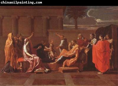 Nicolas Poussin Moses Trampling on the Pharaoh's Crown (mk08)