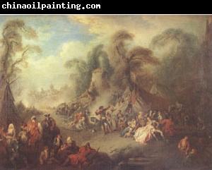 Pater, Jean-Baptiste A Country Festival with Soldiers Rejoicing (mk05)