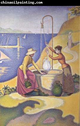 Paul Signac Women at the Well (Young Provencal Women at the Well) (mk06)