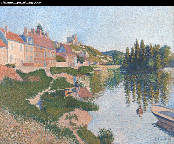 Paul Signac Riverbank,Petit-Andely (mk09)