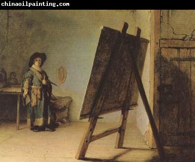 REMBRANDT Harmenszoon van Rijn The Aristst in his Studio (mk08)