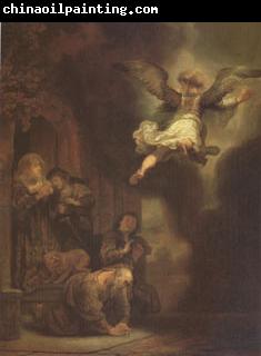 REMBRANDT Harmenszoon van Rijn The Archangel Leaving the Family of Tobias (mk05)