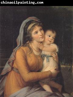 VIGEE-LEBRUN, Elisabeth Countess A S Stroganova and Her Son (san 05)