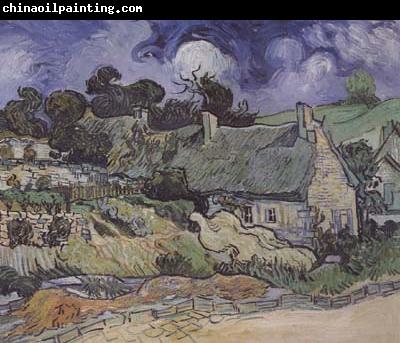 Vincent Van Gogh Thatched Cottages at Cordeville,at Auvers-sur-Oise (mk06)