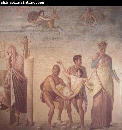Alma-Tadema, Sir Lawrence The Sacrifice of Iphigenia,Roman,1st century AD Wall painting from pompeii(House of the Tragic Poet) (mk23)