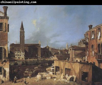 Canaletto La Chiesa e la scuola della Carita,dal laboratorio di marmi di S.Vitale (mk21)