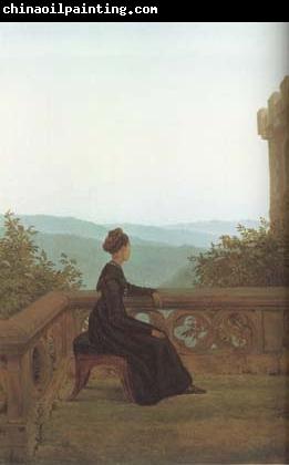 Carl Gustav Carus Woman on a Terrace (mk10)