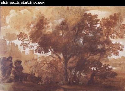 Claude Lorrain Landscape with Mythological Figures (mk17)