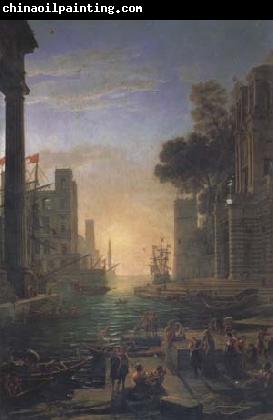 Claude Lorrain Port of Ostia with the Embarkation of St Paula (mk17)