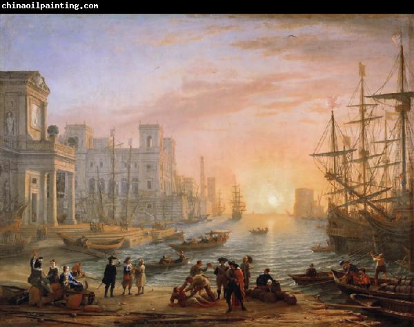 Claude Lorrain Seaport at Sunset (mk17)