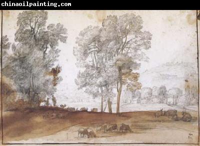 Claude Lorrain Pastoral Landscape (mk17)