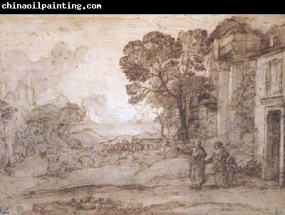 Claude Lorrain Landscape with Abraham Expelling Hagar and Ishmael (mk17)