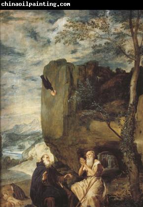 Diego Velazquez St Anthony Abbot and St.paul the Hermit (df01)