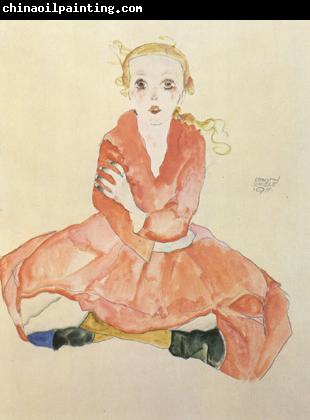 Egon Schiele Seated Girl Facing Front (mk12)