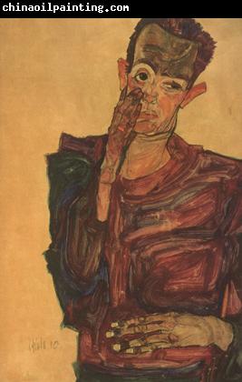 Egon Schiele Self-Portrait with Hand to Cheek (mk12)