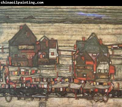 Egon Schiele Houses with Laundry (subrub II) (mk12)