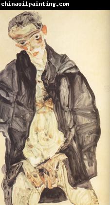 Egon Schiele Self-Portrait in Black Cloak (mk12)