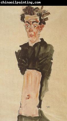 Egon Schiele Self-Portrait with Bare Stomach (mnk12)