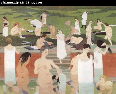 Felix  Vallotton Bathing on a Summer Evening (mk19)