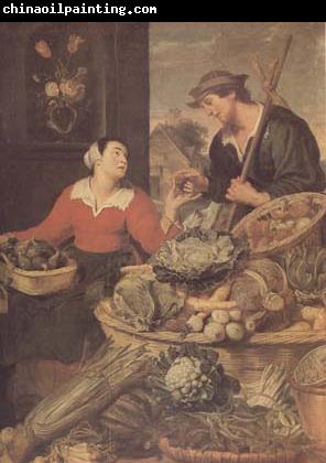 Frans Snyders detail Fruit and Vegetable Stall (mk14)