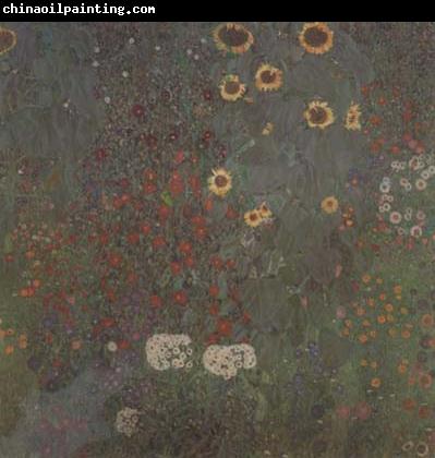 Gustav Klimt Farm Garden with Sunflowers (mk20)