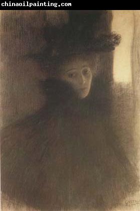 Gustav Klimt Lady with cape and Hat (mk20)