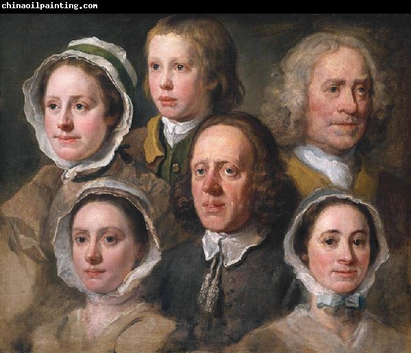 HOGARTH, William Heads of Six of Hogarth's Servants (mk08)