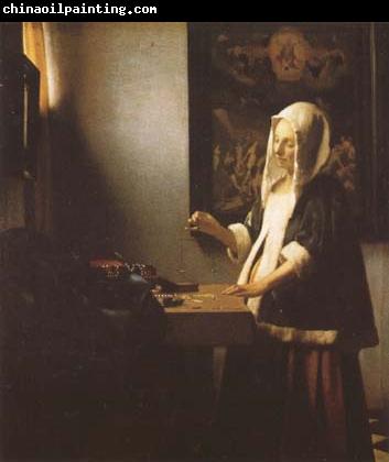 Jan Vermeer Woman Holing a Balance (mk08)