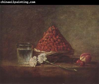 Jean Baptiste Simeon Chardin Still Life with Basket of Strawberries (mk08)