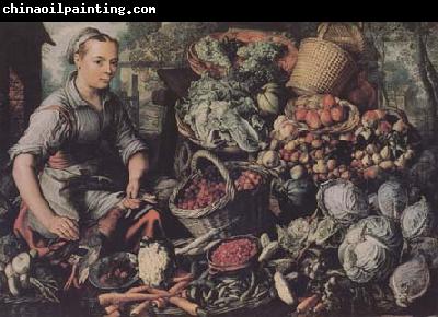 Joachim Beuckelaer Market Woman with Fruit,Vegetables and Poultry (mk14)