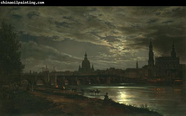 Johan Christian Dahl View of Dresden in the Moonlight (mk10)