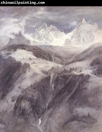 John Ruskin Cascade de la Folie Chamonix (mk22)