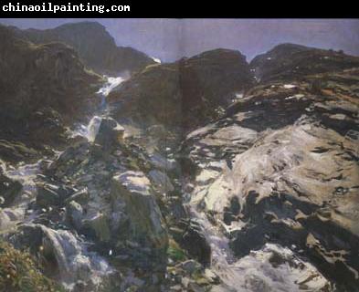 John Singer Sargent Glacier Streams-The Simplon (mk18)