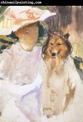 John Singer Sargent Woman with Collie (mk18)