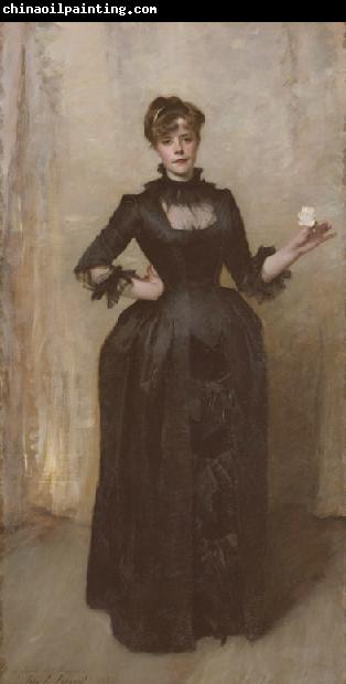 John Singer Sargent Lady With the Rose(Charlotte Louise Burckhardt 1862-1892) (mk18)