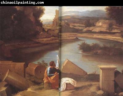 Nicolas Poussin Landscape with Saint Matthew and the Angel (mk10)