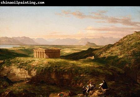 Thomas Cole The Temple of Segesta with the Artist Sketching (mk13)