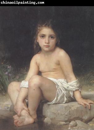 Adolphe William Bouguereau Child at Bath (mk26)