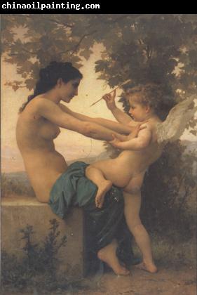 Adolphe William Bouguereau Young Girl Defending Herself against Eros (mk26)