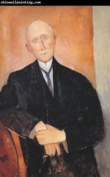 Amedeo Modigliani Seated Man with Orange Background (mk39)