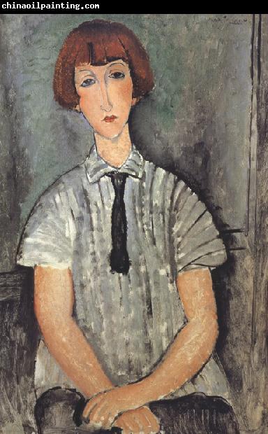 Amedeo Modigliani Young Woman in a Striped Blouse (mk39)