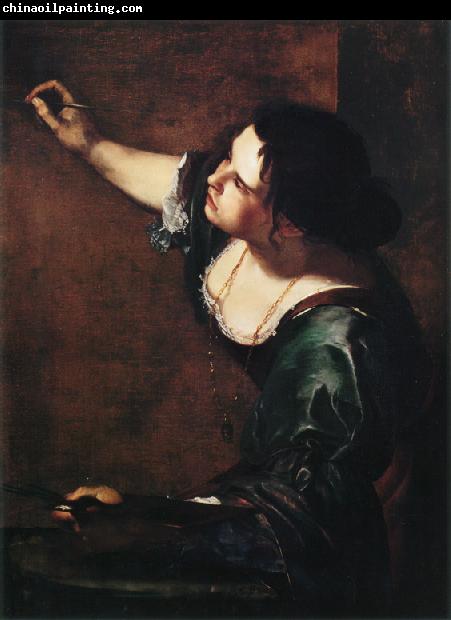 Artemisia  Gentileschi Self-Portrait as the Allegory of Painting (mk25)