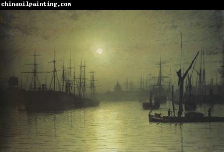 Atkinson Grimshaw rNightfall down the Thames (nn03)