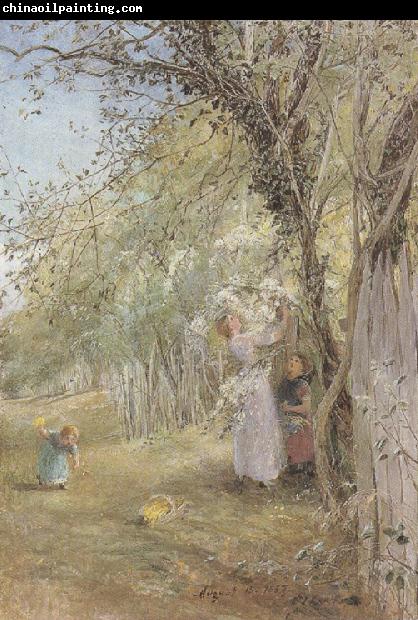 Charles james lewis Gathering Summer Flowers (mk37)