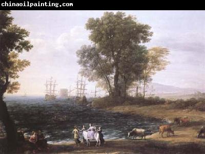 Claude Lorrain Coast Scene with the Rape of Europa (mk25)