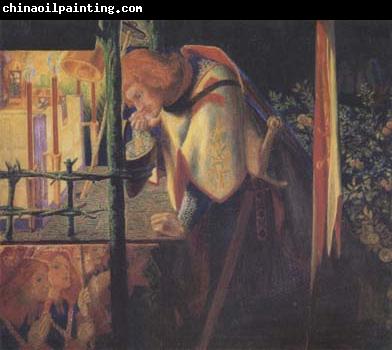 Dante Gabriel Rossetti Sir Galahad at the Ruined Chapel (mk28)