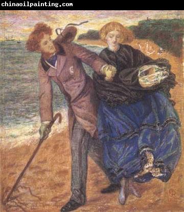 Dante Gabriel Rossetti Writing on the Sand (mk28)