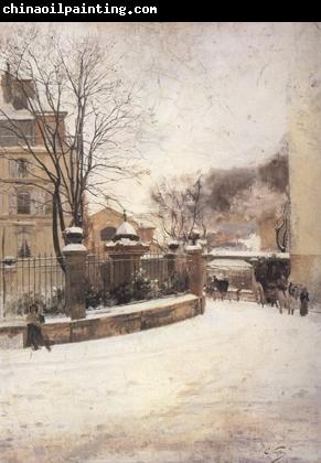 Edouard Castres Snowed up Street in Paris (nn02)