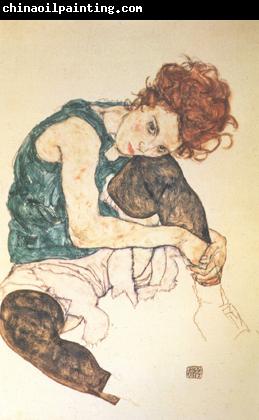 Egon Schiele Seated Woman with Bent Knee (nn03)