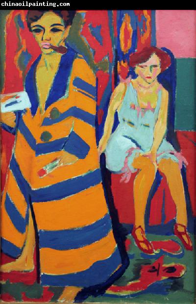 Ernst Ludwig Kirchner self-Portrait with Model (nn03)